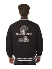 Shelby Black Wool Varsity Jacket