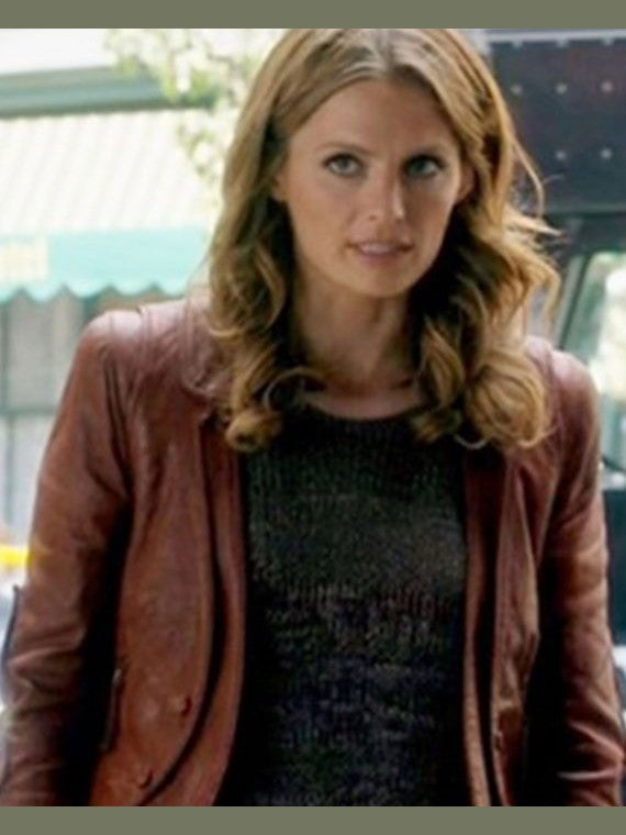 Stana Katic Castle Kate Beckett Stylish Design Coat