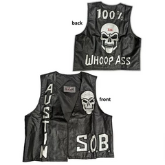 WWE Stone Cold Steve Austin 3:16 Skull Leather Vest