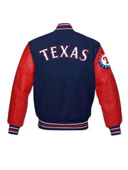 Texas Rangers Red and Blue Varsity Jacket