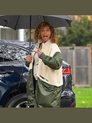 The Equalizer Queen Latifah Green & White Coat