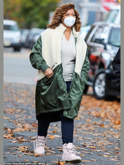 The Equalizer Queen Latifah Green & White Coat