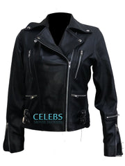 Tomb Raider Alicia Vikander Black Leather Jacket