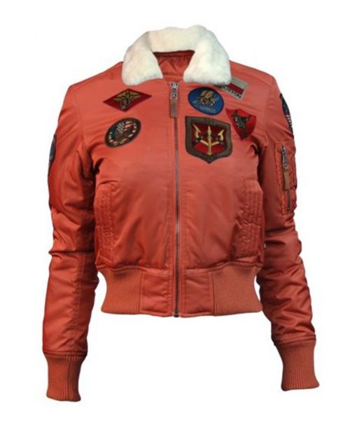 Top Gun B-15 Womens Flight Jacket With Patches