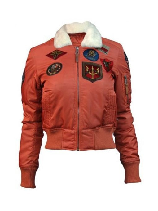 Top Gun B-15 Womens Flight Jacket With Patches