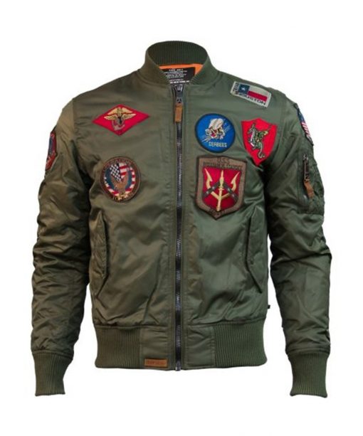 Top Gun Ma-1 Bomber Jacket With Patches