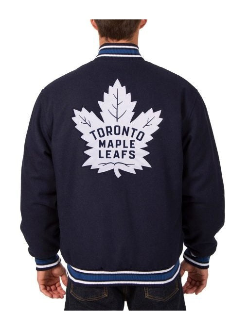 Toronto Maple Leafs Varsity Navy Blue Wool Jacket