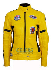Kill Bill Uma Thurman Yellow Motorcycle Jacket