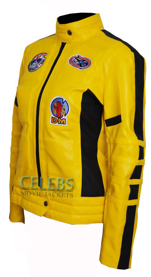 Kill Bill Uma Thurman Yellow Motorcycle Jacket