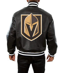 Vegas Golden Knights Varsity Leather Jacket