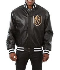 Vegas Golden Knights Varsity Leather Jacket