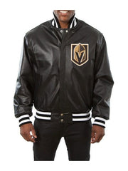 Vegas Golden Knights Varsity Leather Jacket