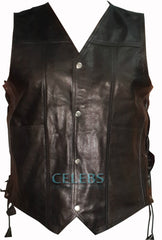 Walking Dead Daryl Dixon Black Leather Vest