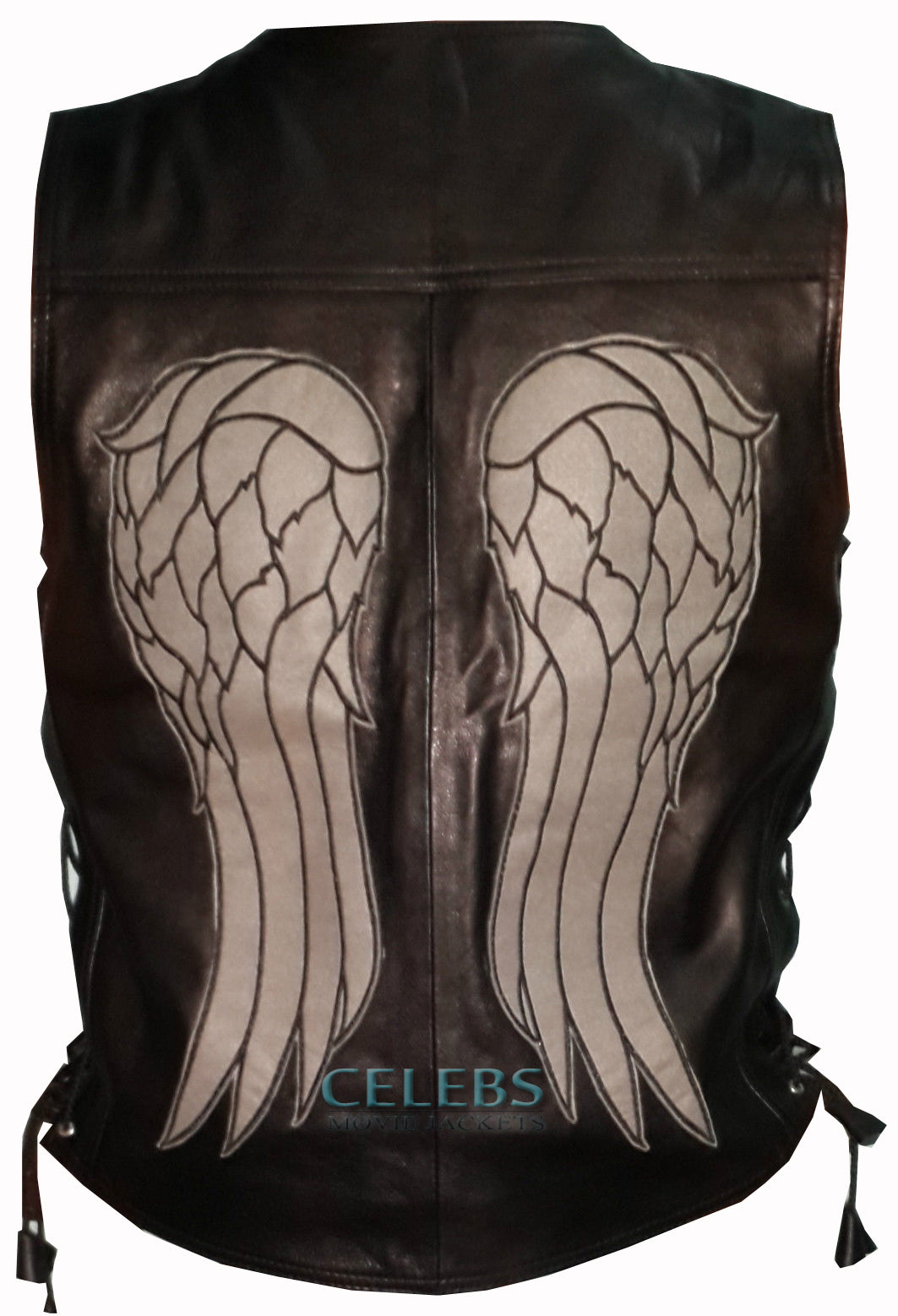 Walking Dead Daryl Dixon Black Leather Vest