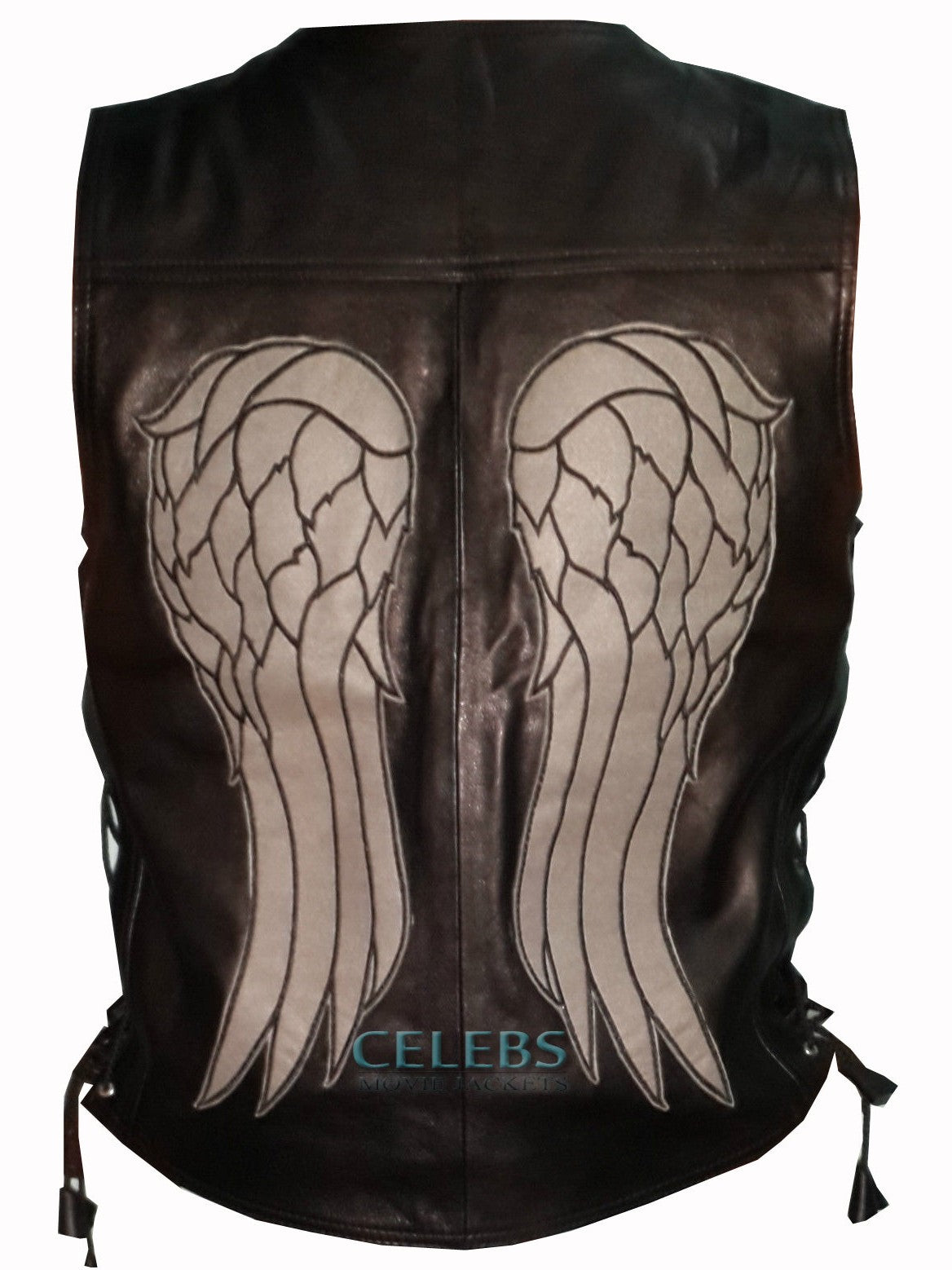 Walking Dead Daryl Dixon Black Leather Vest