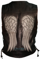 Walking Dead Daryl Dixon Black Leather Vest