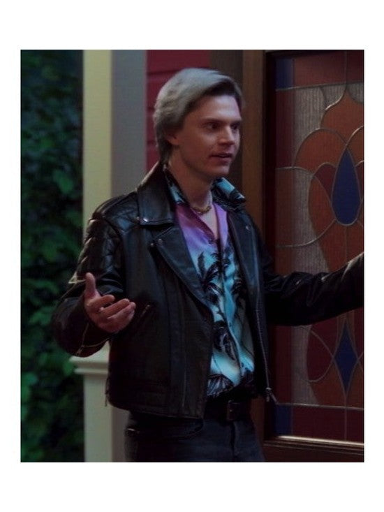 WandaVision Pietro Maximoff Black Biker Leather Jacket