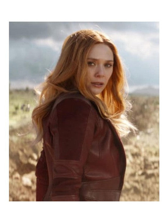 WandaVision Wanda Maximoff Leather Coat