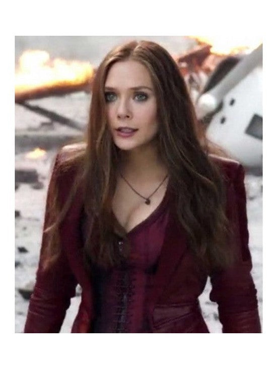 WandaVision Wanda Maximoff Leather Coat
