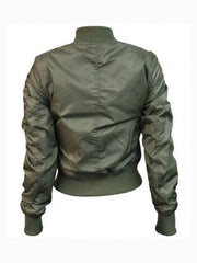 Womens Top Gun MA-1 Olive Bomber Jacket