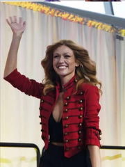 Katherine McNamara Big Slick 2026 Red Military Jacket