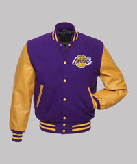 Los Angeles Lakers Purple Varsity Bomber Jacket