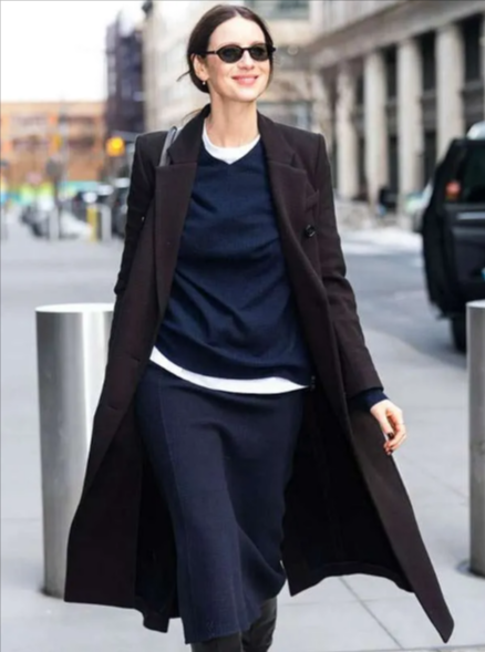 Street Style 2026 Caitriona Balfe Wool Coat