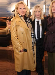 LFW 2026 Jennifer Saunders Leather Coat
