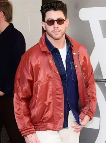 NYC 2026 Nick Jonas Red Jacket