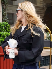 PFW 2026 Sarah Pidgeon Black Jacket