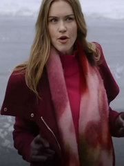 A Bills Love Story Holland Roden Maroon Coat