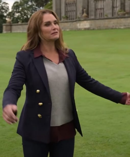 A Castle for Christmas Sophie Brown Blue Blazer