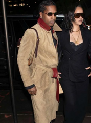 A$AP Rocky New York City 2026 Brown Coat