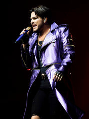 Adam Lambert Purple Leather Coat