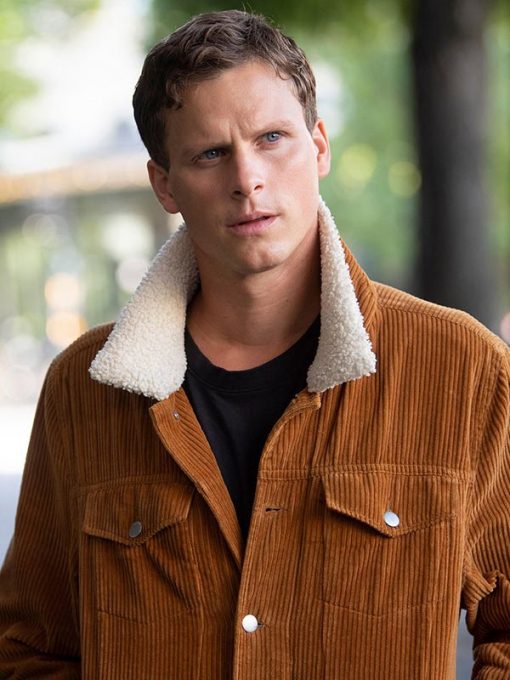 Young Wallander Adam Pålsson Brown Jacket