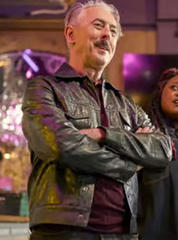 Tip Toe 2026 Alan Cumming Black Leather Jacket