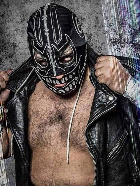 Evil Uno AEW Black Leather Vest