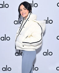 Lucy Hale Alo’s Winter House White Hooded Jacket