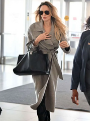 Angelina Jolie Couture 2026 Grey Coat