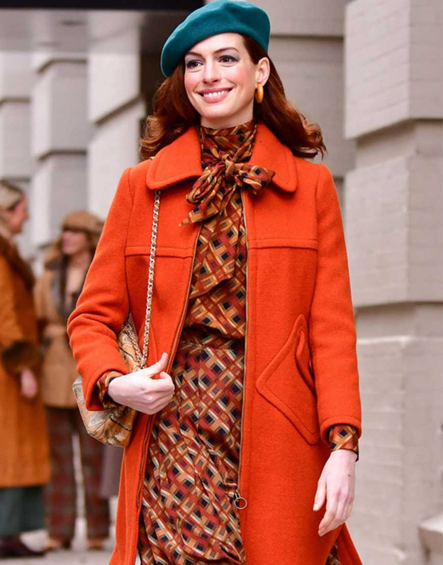 Anne Hathaway Modern Love Lexi Orange Coat