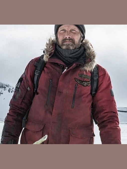 Arctic Mads Mikkelsen Red Shearling Coat