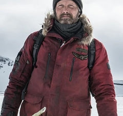Arctic Mads Mikkelsen Red Shearling Coat