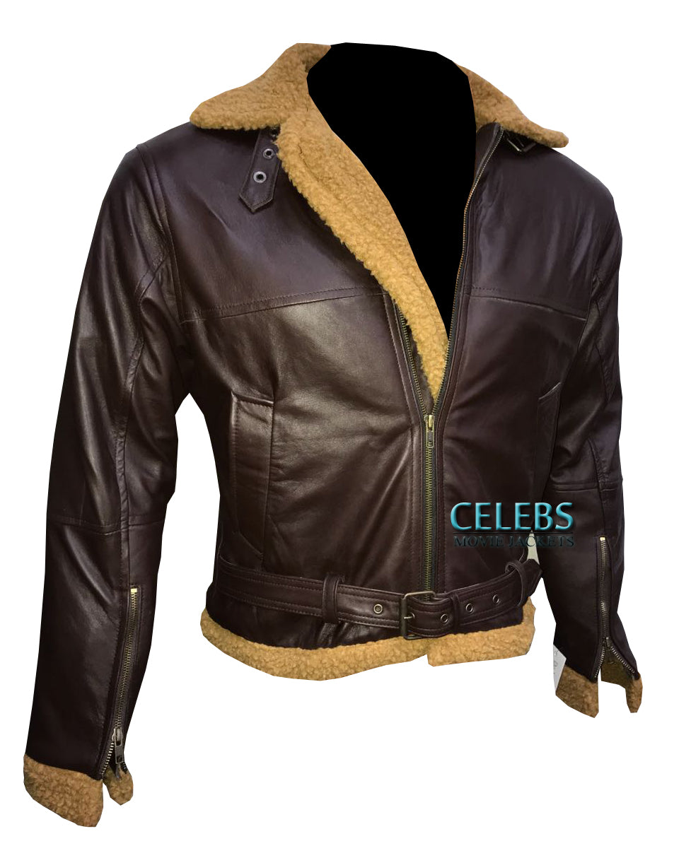 B3 Aviator Sheepskin Leather Bomber Jacket 
