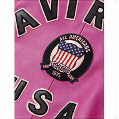 Pink Avirex Leather Jacket