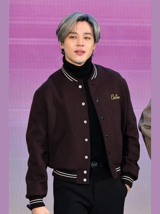 BTS Jimin Wool Bomber Jacket