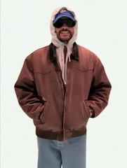 Bad Bunny 2026 Brown Cotton Jacket