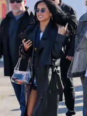 Super Bowl LX Becky G Leather Coat