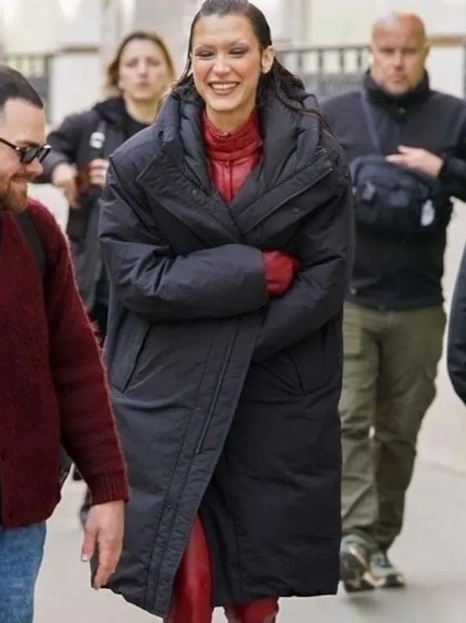 The Beauty Bella Hadid Puffer Hooded Coat