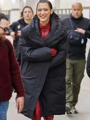 The Beauty Bella Hadid Puffer Hooded Coat