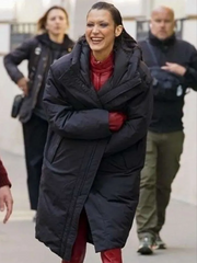 The Beauty Bella Hadid Puffer Hooded Coat